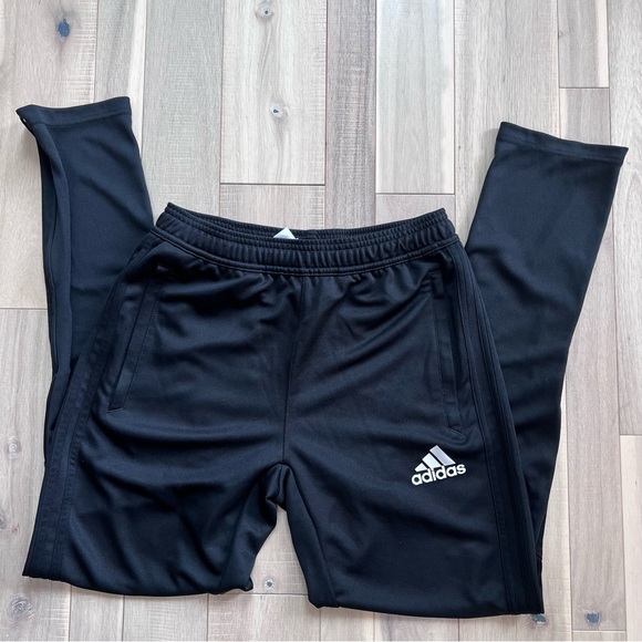 Adidas Climalite Black Core soccer Training Tapered Pants Youth L - Picture 4 of 12